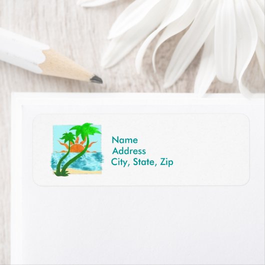 ÉTIQUETTE PARADIS TROPICAL (En situation)