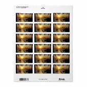 Étiquette Paradis tropical de la plage (Feuille entière)