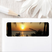 Étiquette Paradis tropical de la plage (En situation)