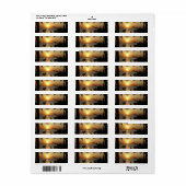 Étiquette Paradis tropical de la plage (Feuille entière)