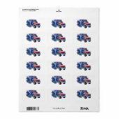 Étiquette Paramètre EMT d'ambulance EMS (Feuille entière)