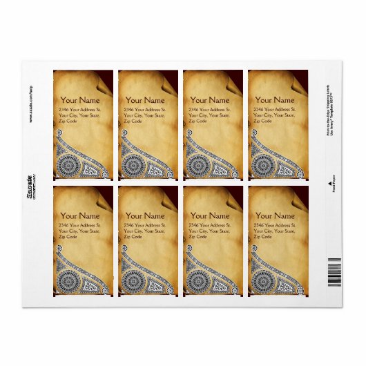 ÉTIQUETTE PARC BROWN RENAISSANCE (Feuille entière)