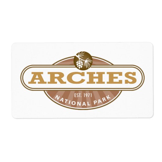 Étiquette Parc national des Arches (Devant)