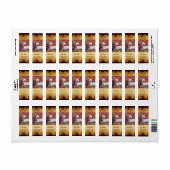 ÉTIQUETTE PARCHEMENT BROWN UNICORN (Feuille entière)