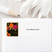 Étiquette Parfum Eau de Cologne Pourprea 1920 (En situation)