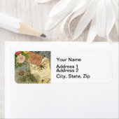 Étiquette Paris France Art Antique Collage Eiffel Français (En situation)