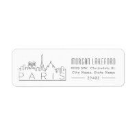 Paris, France Stylisé Skyline |