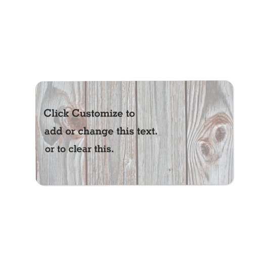Étiquette Paroi en bois (Devant)