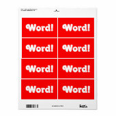 Étiquette Parole ! (Feuille entière)