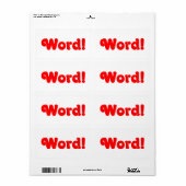 Étiquette Parole ! (Feuille entière)