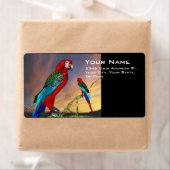 ÉTIQUETTE PARROS HYPER / BLEUE ARA (En situation)