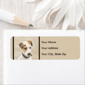 Étiquette Parson Jack Russell Terrier Peinture - Chien Art (En situation)