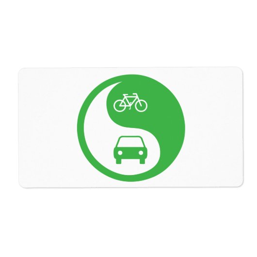 Étiquette Partager la route Yin Yang (Devant)