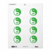 Étiquette Partager la route Yin Yang (Feuille entière)