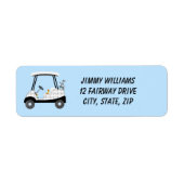 Étiquette Partez pour Jouer Golf Panier Avec Bière Et Chien (Devant)