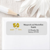 Étiquette Parti 50 ans Anniversaire DCSA48 Adresse de retour (En situation)