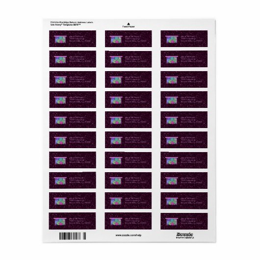 Étiquette Parti Coussin (Feuille entière)