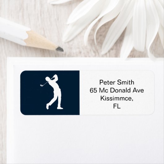 Étiquette Parti de la retraite à thème de golf (En situation)