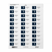 Étiquette Parti de la retraite à thème de golf (Feuille entière)