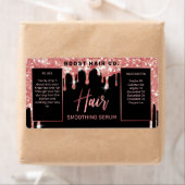 Étiquette Parties scintillant à goutte Rose or noir Serum ch (En situation)