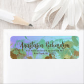 Étiquette Parties scintillant Abstraite artistique en or ver (En situation)