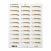 Étiquette Parties scintillant Abstraite Strata Mariage Ivory (Feuille entière)