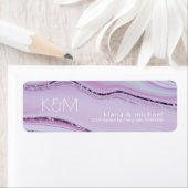 Étiquette Parties scintillant Abstraite Strata Mariage Lilac (En situation)