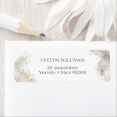 Étiquette Parties scintillant aquarelle formes renvoyer adre (En situation)