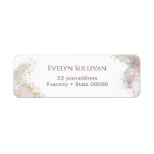 Étiquette Parties scintillant aquarelle formes renvoyer adre (Devant)