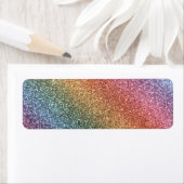 Étiquette Parties scintillant arc-en-ciel (En situation)