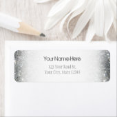 Étiquette Parties scintillant argent élégant Glitz photo (En situation)