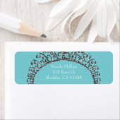 Étiquette Parties scintillant Argent Faux Tiara Crown Party  (En situation)