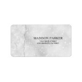 Étiquette Parties scintillant blanche (Devant)