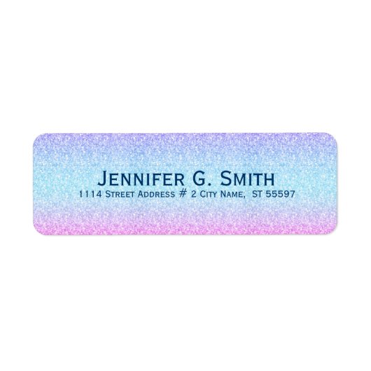 Étiquette Parties scintillant Bleue Et Rose Et Étincelles (Devant)