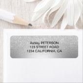 Étiquette Parties scintillant d'argent ombre feuille métalli (En situation)