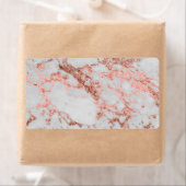 Étiquette Parties scintillant d'or Rose en marbre moderne (En situation)