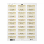 Étiquette Parties scintillant d'or Script à main élégant Mod (Feuille entière)