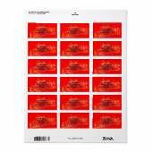 Étiquette Parties scintillant dorée tourbillonne des élément (Feuille entière)