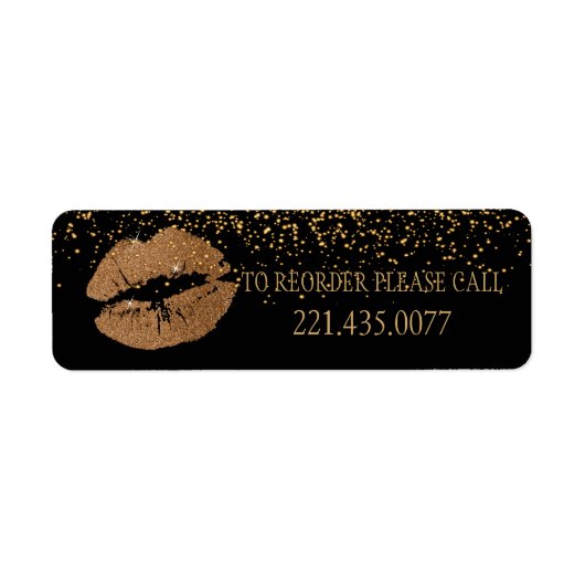 Étiquette Parties scintillant en cuivre - Réorganiser (Devant)