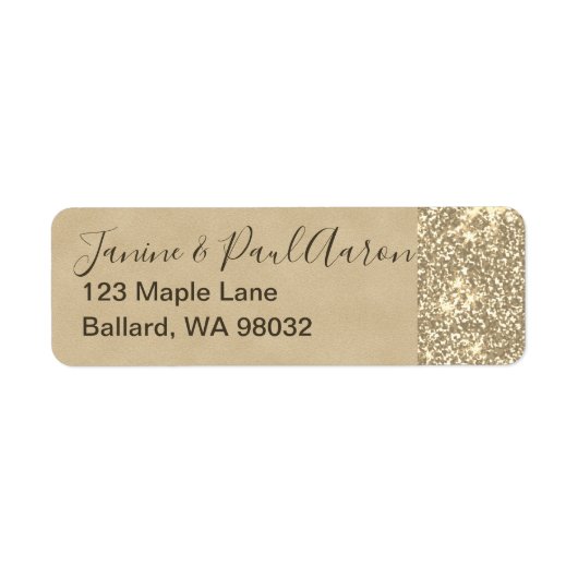 Étiquette Parties scintillant en eau douce et adre (Devant)