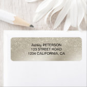 Étiquette parties scintillant en ivoire perlé en mousse méta (En situation)