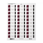 Étiquette Parties scintillant en marbre de Bourgogne et d'or (Feuille entière)