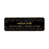 Étiquette Parties scintillant en or Glam Confetti | Adresse  (Devant)