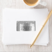 Étiquette Parties scintillant Look Drives Argent Metallic Re (En situation)