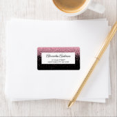 Étiquette Parties scintillant Mariage rose et étincelle (En situation)