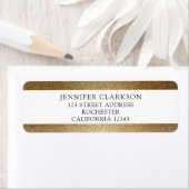 Étiquette Parties scintillant moderne chic or adresse de ret (En situation)