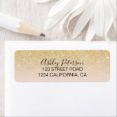 Étiquette Parties scintillant moderne en or giro sombre rose (En situation)