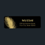 Étiquette Parties scintillant Or de luxe Peacock Feather Mar<br><div class="desc">Luxury Gold Parties scintillant Peacock Feather Modern Mariage Retourner les étiquettes d'adresse.</div>