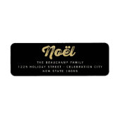 Étiquette Parties scintillant or élégant Noel Noël Adresse d (Devant)