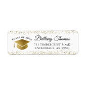 Étiquette Parties scintillant or stylish Adresse de retour (Devant)